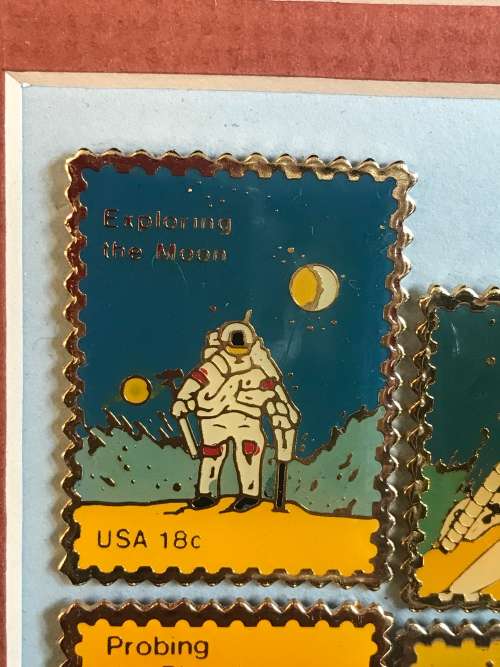 USA gold stamps (ASTRONAUT COLLECTION)