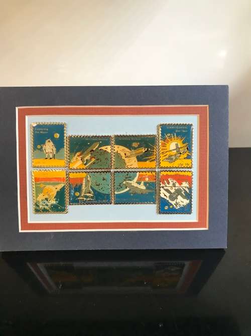 USA gold stamps (ASTRONAUT COLLECTION)