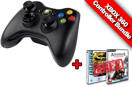 XBOX 360 Wireless Controller (Windows and Xbox 360) + 2 FREE GAMES