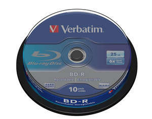 Verbatim 43742 Blu-ray BD-R SL , 25GB - 10 pack