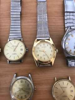 Ten watches for sale (winding). Very unusual lot. See pictures as part of the description
