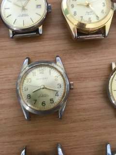 Ten watches for sale (winding). Very unusual lot. See pictures as part of the description