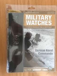 TWO COLLECTABLE MILITARY REPLICA WATCHES-FRENCH SEAMAN AND GERMAN NAVAL COMMANDO-UNOPENED