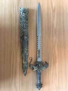 AMAZING, HIGHLY DETAILED, ORNATELY DECORATED (WORK OF ART) REPLICA, MEDIEVAL SWORD-SEE PICTURES