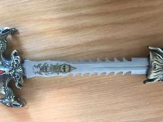 AMAZING, HIGHLY DETAILED, ORNATELY DECORATED (WORK OF ART) REPLICA, MEDIEVAL SWORD-SEE PICTURES