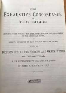 COLLECTABLE-THE EXHAUSTIVE CONCORDANCE OF THE BIBLE-OVER 2000 PAGES