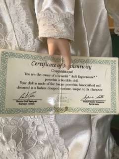 FOUR VERY ARTISTIC PORCELAIN LADIES FOR ONE BID-ONE WITH CERTIFICATE (COA)