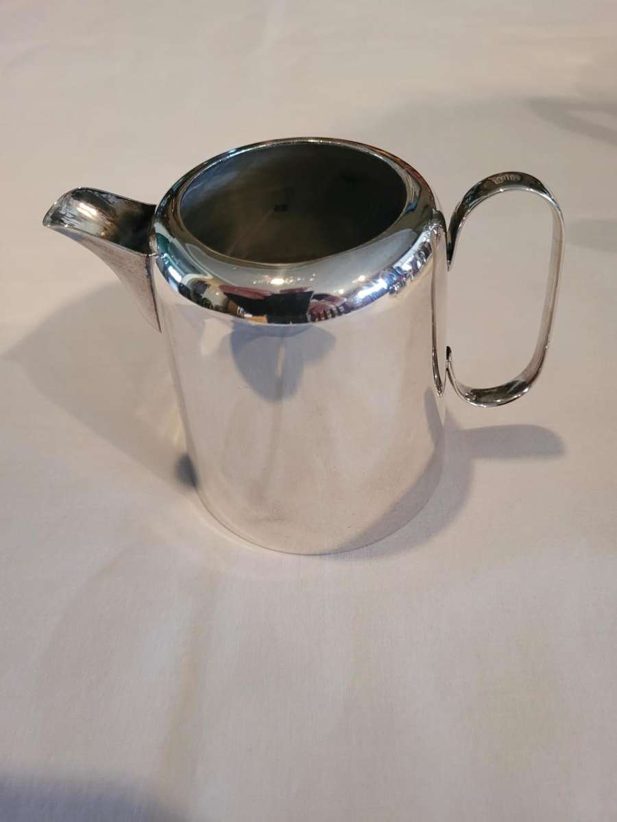 Hotel tea and coffee serving set-silver plated four piece set. Shiny and worthy of occasions
