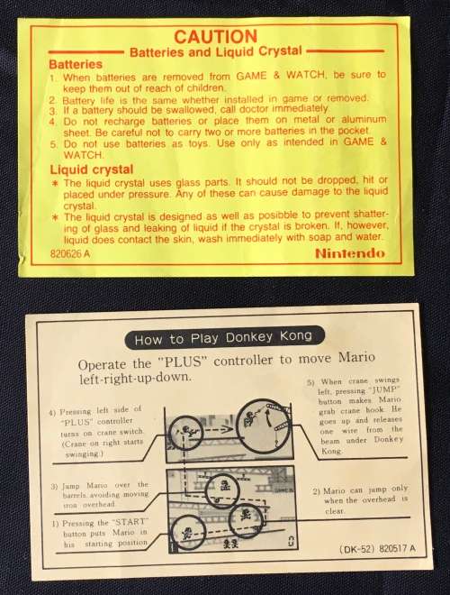 Nintendo Game and Watch Donkey Kong (Very tidy. Very complete.)
