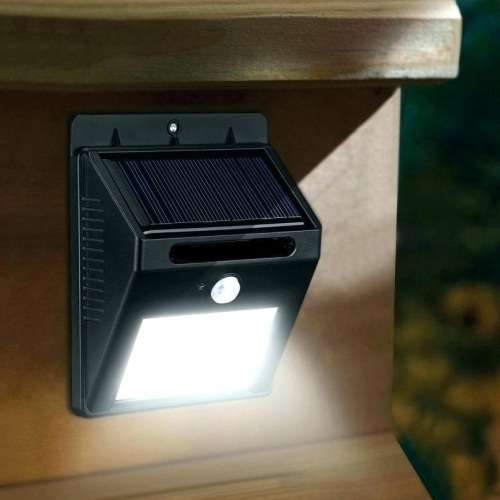 BRIGHT - 20 LED SOLAR POWERED  MOTION SENSOR WALL LIGHT