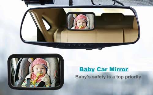 Adjustable Back Seat Baby Safety Mirror