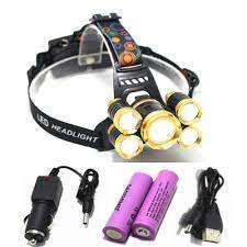 Five Light Source Zoom  LED Headlamp