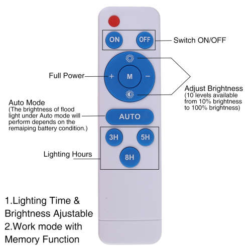 60W Solar Outdoor Lights on Tripod with Remote Control