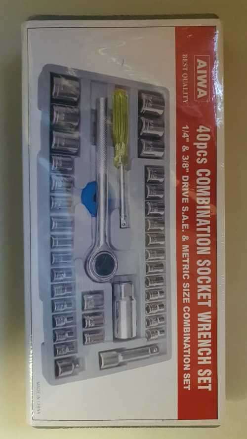 STOCK CLEARANCE - 40 Piece Socket  Wrench Set - 1/4" & 3/8" Drive **!**up to 16mm Sockets