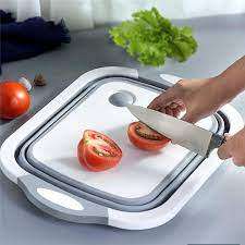 Foldable Cutting Board, Washing Bowl & Draining Basket - Multi Basket