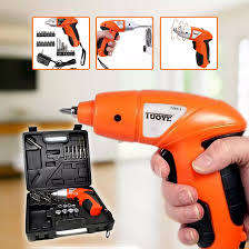 45Pcs 4.8V Rechargeable Electric Cordless Screwdriver Drill Set