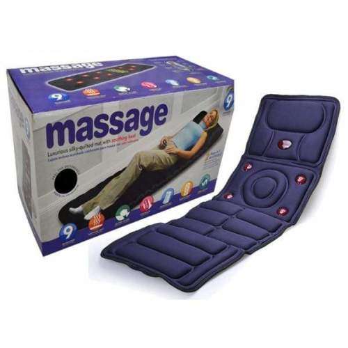 2-in-1 Reversible luxurious silky quilted massage mat with support pillow