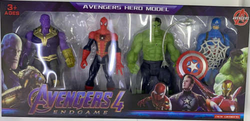 Avengers 4 Endgame Super Hero 4 Piece Model Set