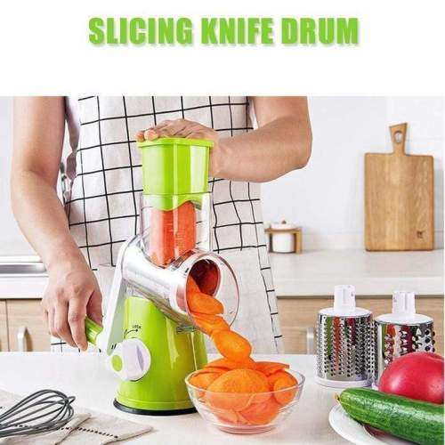 Table top drum grater with accessories