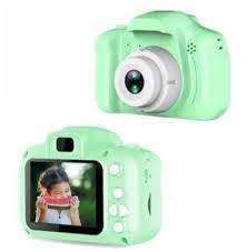 Digital Kids Camera with accessories - Green and Blue