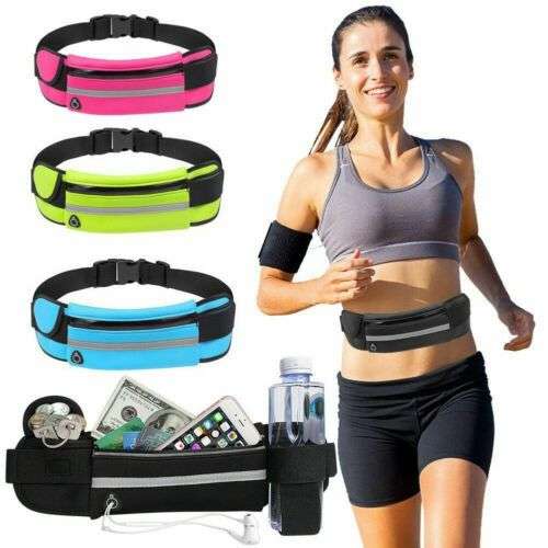 Sports Waist Belt / Bag - Bottle Holder, Phone Holder Including Earphone Connection Opening