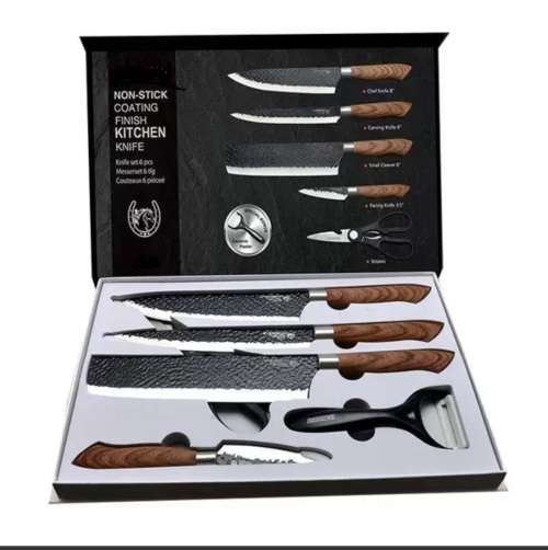 6Pc Non-Stick Coating Finishing Knife set