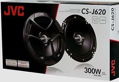 JVC CS-J620 6.5" CS Series 2-Way Coaxial Car Audio Speakers 300W