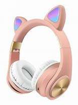 P47M Cat Ears Wireless Bluetooth Headset LED Light-Up Cute Cat Ear Foldable Earphones