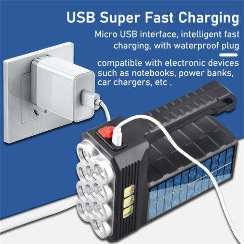 Multi-functional SOLAR Searchlight 11LED+COB - 2000M