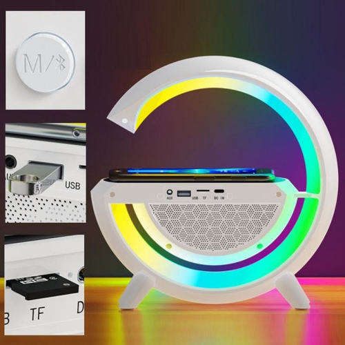 Rainbow Light -Wireless Charger- Bluetooth Speaker - 15W - 3 in 1