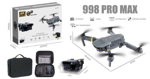 4K Ultra HD Micro Foldable and Rechargeable 998 Pro Drone