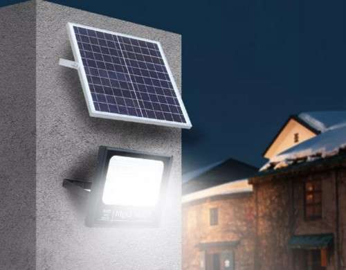 800W Outdoor Solar Flood Light with panel and remote