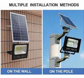 800W Outdoor Solar Flood Light with panel and remote