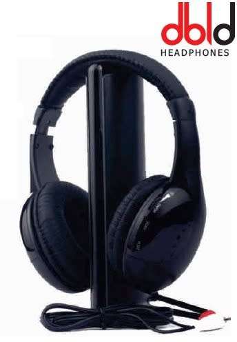 DBLD Wireless TV Headphones - Receiver with Microphone - Wireless Monitoring