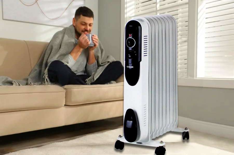 Goldair 11 Fin Oil Heater - Slim - 3 Heat Settings