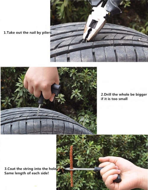 Car,Bike Tubeless Tire Repair Kit