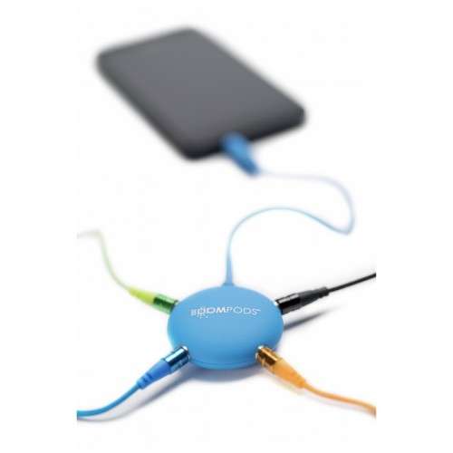 Boompods Multipod 4 x Audio Splitter - white