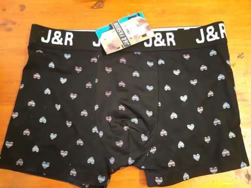Men`s Underwear with Heart Print - Small