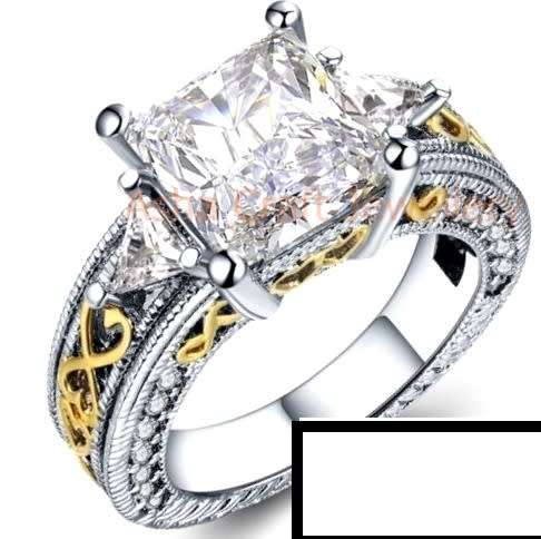 GORGEOUS Designer Princess Engagement Ring Size 6