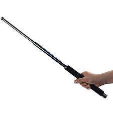 Steel Extendable Baton With Belt Pouch - Flexible Baton