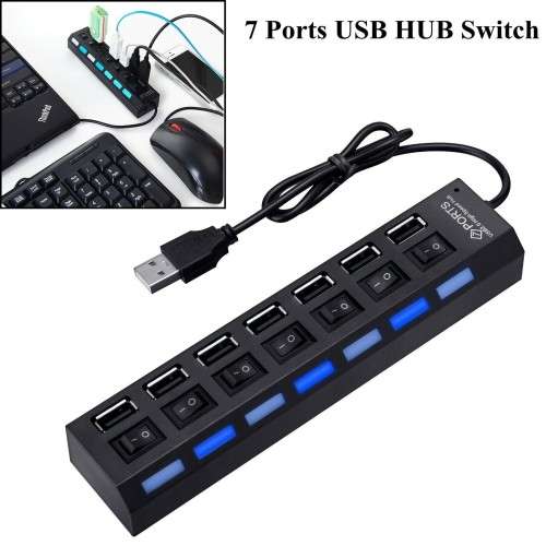 7 Ports USB 2.0 Hub - High Speed USB Hub