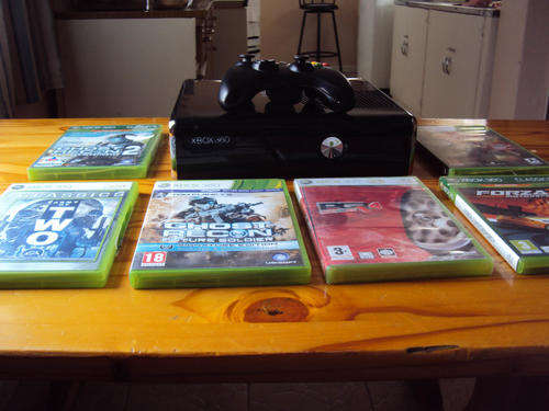 X-MAS SPECIAL:xbox 360 slim(gloss tipe) with 6 games AND free shipping!!!!