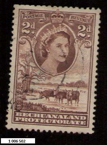 Bechuanaland Protectorate  used 1955 -1958 Queen Elizabeth II