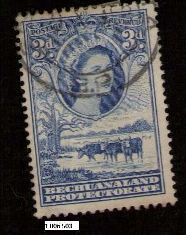 Bechuanaland Protectorate  used 1955 -1958 Queen Elizabeth II