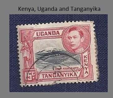 British East Africa.1938.Portrait of King George VI - Mount Kilimanjaro  15c