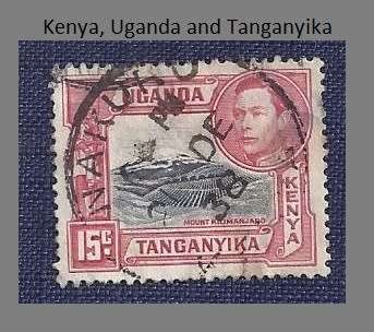 British East Africa.1938.Portrait of King George VI - Mount Kilimanjaro  15c