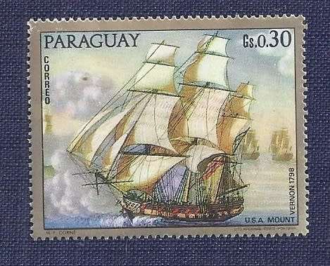 Paraguay.1972.Paintings of Old Warships  UHM  (set of 7)
