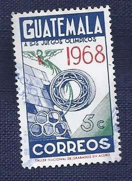 Guatemala .1968.Olympic Games - Mexico City, Mexico  5c