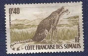 Somalia French.1958.Animals: 0,40fr  Cheetah