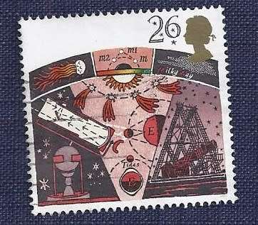 Britain.1990.Astronomy - 26   Newton`s Moon and Tides Diagram